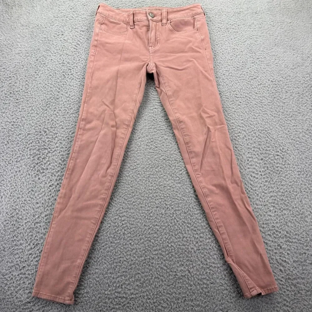 American Eagle 360 Super Stretch Jegging Mauve Pink Skinny Jeans Womens 2 Reg